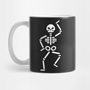 Dancing skeleton abstract drawing Mug